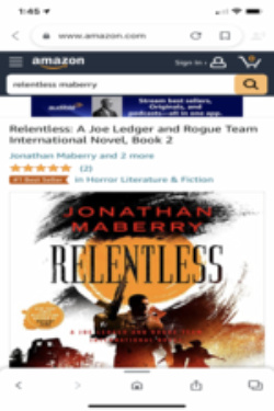 Relentless #1 on Amazon 